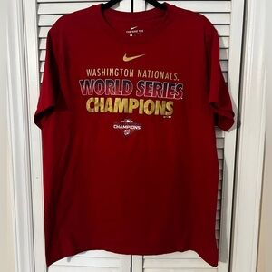 Nike MLB Washington Nationals Shirt Adult Large 2019 World Series Champions Mens